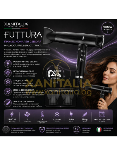 Сешоарът Xanitalia Futtura - мощност, прецизност, бързо и ефективно сушене