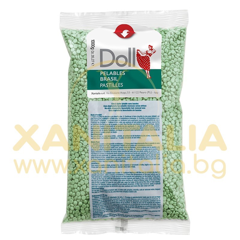 Пластична кола маска на гранули Зелен чай / Green Tea, Xanitalia